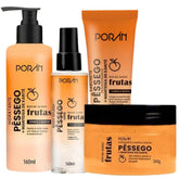 Kit Completo 4 Itens Cuidado Corporal e Facial Pêssego - Porán