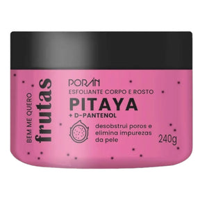 Kit  Esfoliante, Hidratante e Sabonete Corpo e Rosto Pitaya Porán